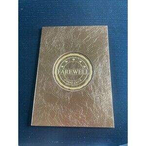 Large, hard, farewell card